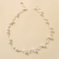 Exaggerated Long Pearl Simple Alloy Multi-layer Necklace Wholesale main image 5