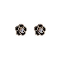 Retro Drop Oil Pearl Flower Female Fashion Sweet Earrings Wholesale main image 6