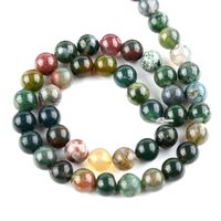 Natural Indian Marine Aquatic Plants Agate Loose Beads Colorful Jade main image 6