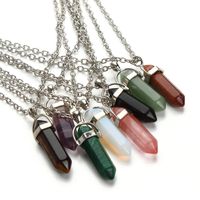 Bullet Crystal Pendant Necklace Fashion Couple Jewelry Wholesale main image 1