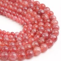 Natural Ice Seed Strawberry Crystal Scattered Round Beads Semi-finished main image 4
