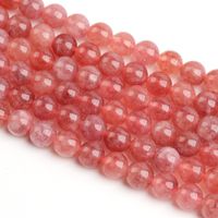 Natural Ice Seed Strawberry Crystal Scattered Round Beads Semi-finished main image 6