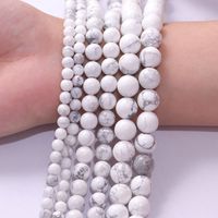 Natural White Turquoise Loose Black Thread Pine Round Beads Diy Jewelry Accessories main image 4
