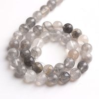 Natural Crystal Loose Transparent Striped Round Beads Semi-finished Jewelry Accessories main image 5