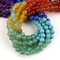 Natural Colorful Stone Loose Stone Round Beads Handmade Diy Jewelry Accessories main image 4
