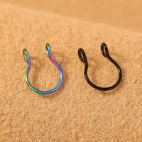 Fashion Stainless Steel U-shaped Nose Ring Nose Clip Set Wholesale main image 5