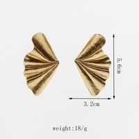 Fashion Geometric Pleated Metal Female Alloy Earrings Jewelry main image 3