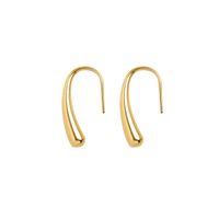 Mode Forme C Placage Acier Au Titane Pas D'incrustation Des Boucles D'oreilles main image 6