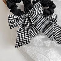 Simple Retro Houndstooth Bow Hair Ring  Hair Accessories main image 3