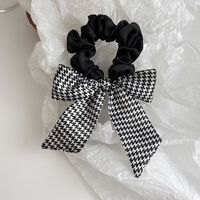 Simple Retro Houndstooth Bow Hair Ring  Hair Accessories main image 4