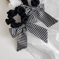Simple Retro Houndstooth Bow Hair Ring  Hair Accessories main image 5