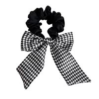 Simple Retro Houndstooth Bow Hair Ring  Hair Accessories main image 6
