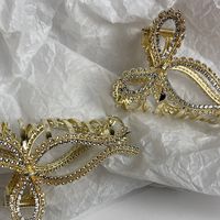 Fashion Rhinestone Alloy Hair Clip Simple Bow Headwear main image 4