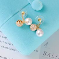 Pearl Earrings With Diamonds Women's Retro Copper Earrings main image 4