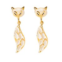 Fashion Fox Opal Ohrstecker Einfache Damen Kupferschmuck main image 1