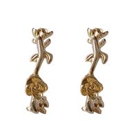 Spring And Summer Retro C-shaped Flower Simple Fashion Alloy Earrings main image 6