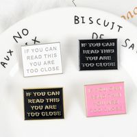 Fashion Simple Oil Dripping Brooch Warning Sign Alloy Brooch main image 4