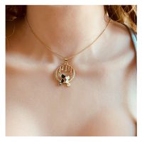 Cute Cat Pendant Simple Single Layer Copper Necklace Jewelry Female main image 2