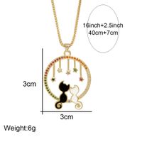 Cute Cat Pendant Simple Single Layer Copper Necklace Jewelry Female main image 6
