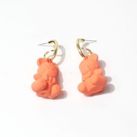 Boucles D&#39;oreilles En Forme D&#39;ours En Cuivre De Couleur Bonbon main image 4