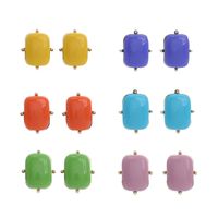 New Candy-colored Female Geometric Square Simple Alloy Earrings main image 1