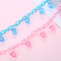 Creative Handmade Acrylic Transparent Party Set Pacifier Necklace main image 5