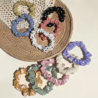 Retro Simple Hair Ring Flower Printing Fashion Hair Accessories main image 1