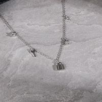 S925 Sterling Silver Disc Tassel Pendent Gold Short Stacked Clavicle Chain sku image 5