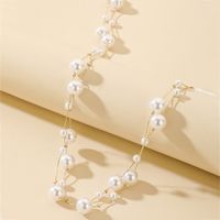 Exaggerated Long Pearl Simple Alloy Multi-layer Necklace Wholesale sku image 1