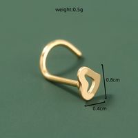 Creative Stainless Steel Hollow Peach Heart Nose Ring Body Piercing Jewelry sku image 1