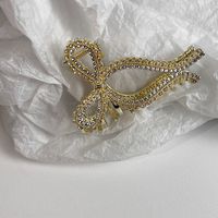 Fashion Rhinestone Alloy Hair Clip Simple Bow Headwear sku image 1