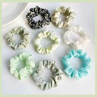 Fashion Flower Printing Hair Ring Rubber Band Cute Hair Rope sku image 4