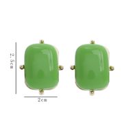 New Candy-colored Female Geometric Square Simple Alloy Earrings sku image 2