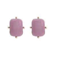 New Candy-colored Female Geometric Square Simple Alloy Earrings sku image 6