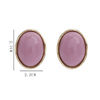 New Candy-colored Female Geometric Square Simple Alloy Earrings sku image 12
