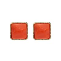 New Candy-colored Female Geometric Square Simple Alloy Earrings sku image 15