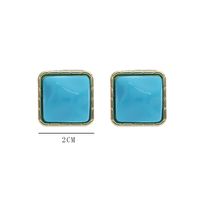 New Candy-colored Female Geometric Square Simple Alloy Earrings sku image 16