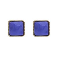 New Candy-colored Female Geometric Square Simple Alloy Earrings sku image 17