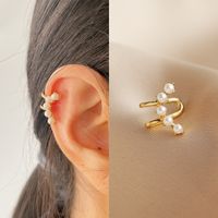 Creative Simple Fashion Female Pearl Alloy Ear Bone Clip Wholesale main image 1