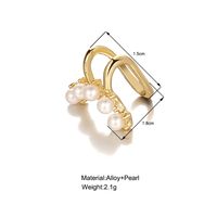 Creative Simple Fashion Female Pearl Alloy Ear Bone Clip Wholesale main image 3