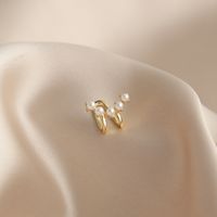 Creative Simple Fashion Female Pearl Alloy Ear Bone Clip Wholesale main image 4