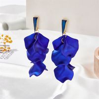 1 Pair Sweet Petal Arylic Stoving Varnish Women's Drop Earrings sku image 3