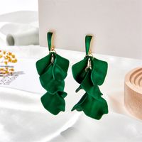 1 Pair Fashion Leaf Arylic Plating Women's Drop Earrings sku image 4