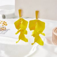 1 Pair Fashion Leaf Arylic Plating Women's Drop Earrings sku image 6