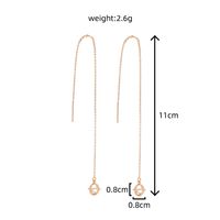 Fashion New Hollow Cage Copper Zircon Pendant Tassel Pierced Ear Line main image 10