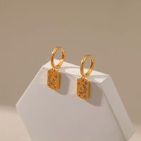 Fashion Copper Plated 18k Gold Micro-set Zircon Ear Buckle main image 3