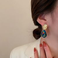 Fashion Retro Rhinestone Color Drop Simple Alloy Drop Earrings main image 3