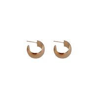 Fashion Simple Geometric C-shaped Curved Alloy Hoop Earrings main image 6