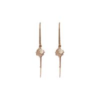 Simple Opal Earrings Fashion Geometric Long Alloy Drop Earrings main image 6