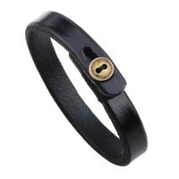 Fashion Geometric Copper Buckle Leather Bracelet Wholesale main image 6